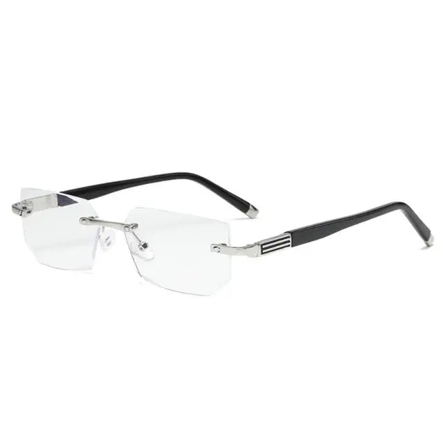 Fashion Blue Light Blocking Reading Glasses - Ultralight Rimless High-Definition Eyewear for Men and Women